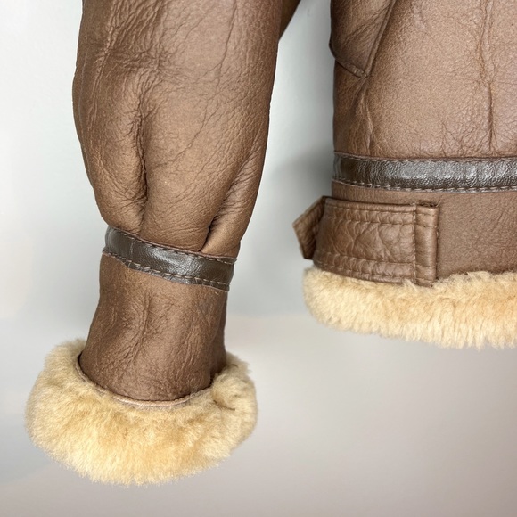 Vintage Sawyer of Napa Leather & Wool Coat (Size 42) - Picture 6 of 16